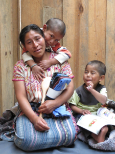 Tomasa and her two youngest boys, Elmer (6) and Maynor (4).