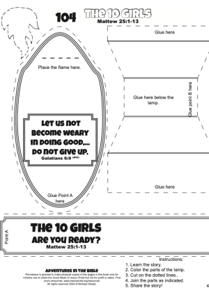 104en The Ten Girls Parable Craft