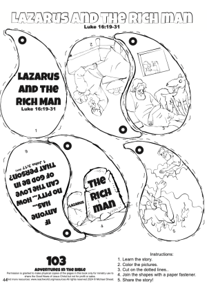 103en Lazarus and the Rich Man Parable Craft