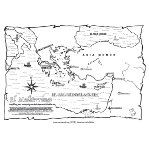 Mapa del Mediterraneo
